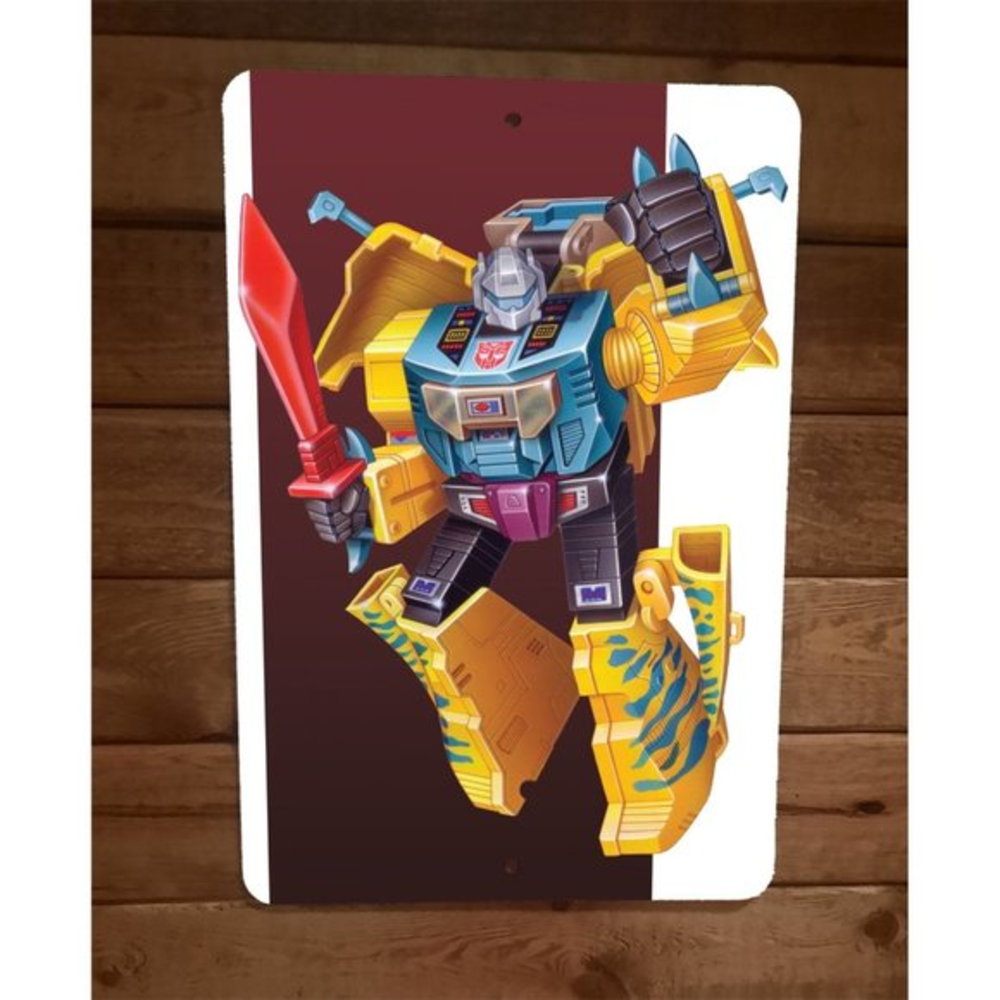 Tiger Grimlock Transformers Generation 2 Art 8x12 Metal Wall‎ Sign Poster